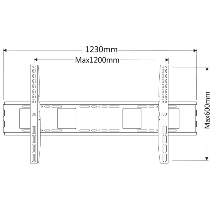 Techly ICA-PLB 2230 TV Mount 2.54 m (100") Black