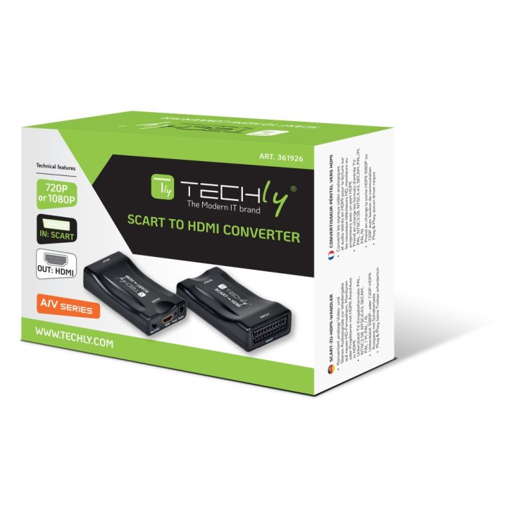 Techly IDATA SCART-HDMI3 1920 x 1080 Pixels Video Signal Converter