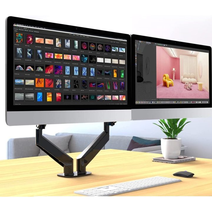 Techly ICA-LCD 462B soporte para monitor 32" Escritorio Negro