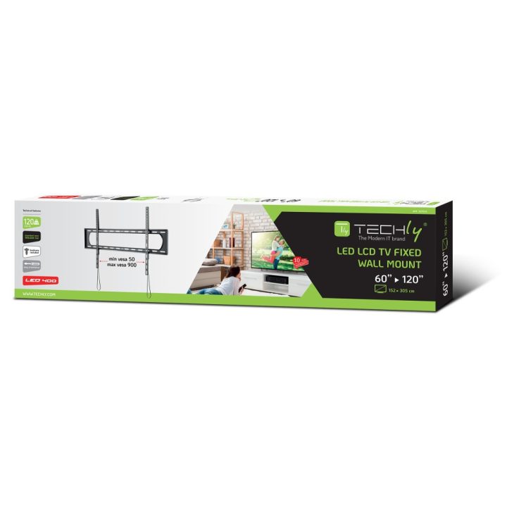 Suporte para TV Techly ICA-PLB 369F 3,05 m (120") Preto