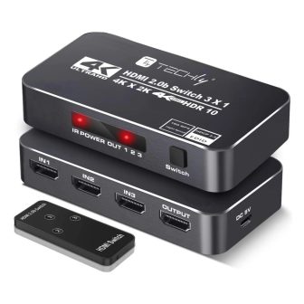 Techly IDATA HDMI2-4K3160B interruptor de video HDMI
