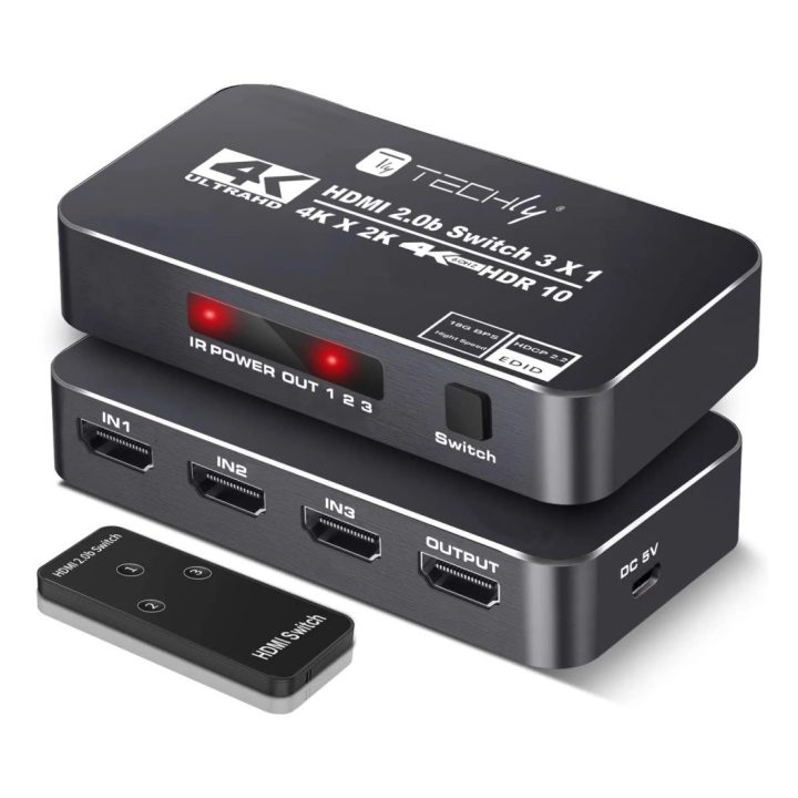 Techly IDATA HDMI2-4K3160B interruptor de video HDMI