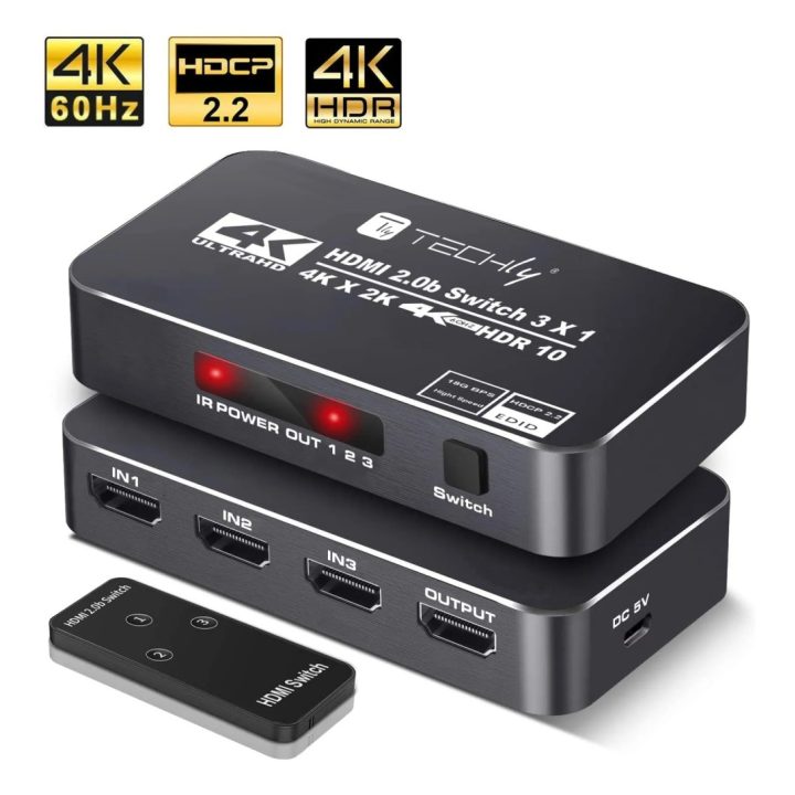 Techly IDATA HDMI2-4K3160B interruptor de video HDMI