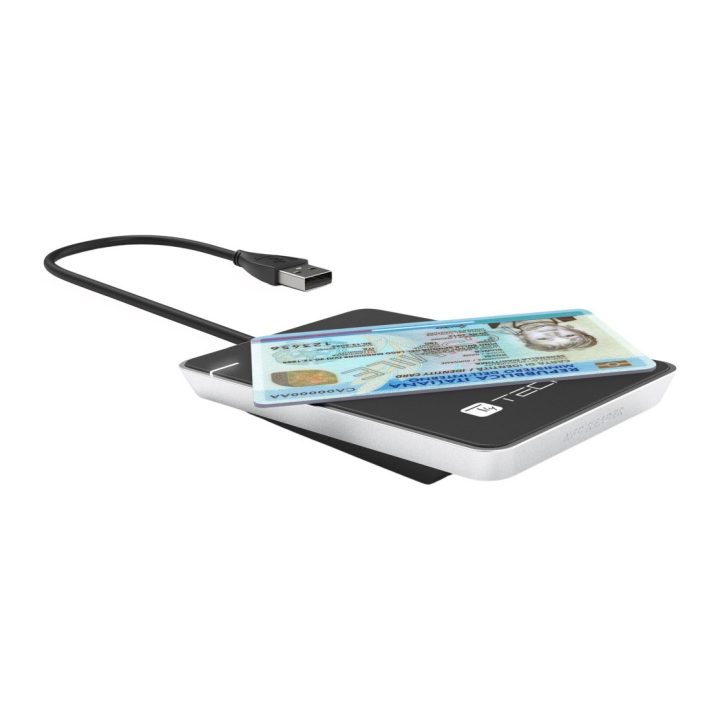 Techly I-CARD CAM-CIE USB RFID Reader, Black, Silver