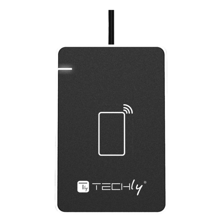 Techly I-CARD CAM-CIE USB RFID Reader, Black, Silver