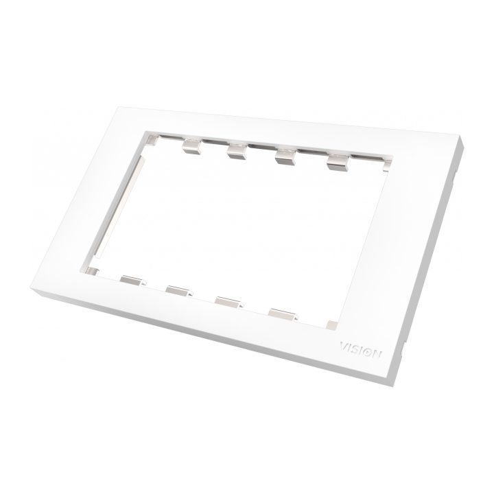 Vision Modular AV Faceplate Component - UK Double Gang Frame - Frame…