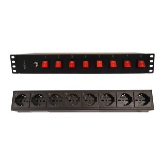 Techly I-CASE STRIP-815I Power Distribution Unit (PDU) 8 AC Outlets…