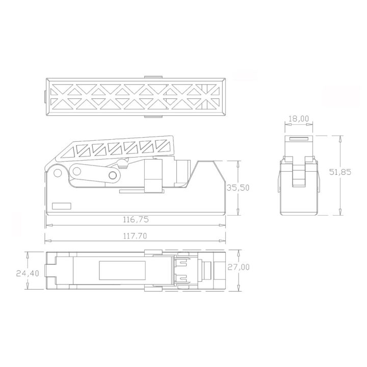Techly IWP-KIT-C6U90 network connector module