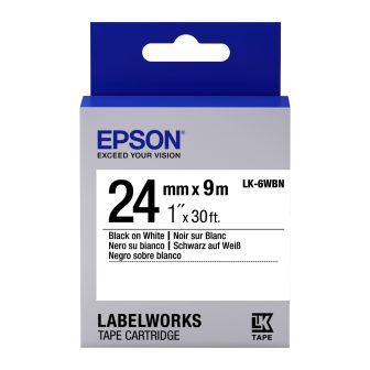 Epson Standard Tape - LK-6WBN Standard Black/White 24/9