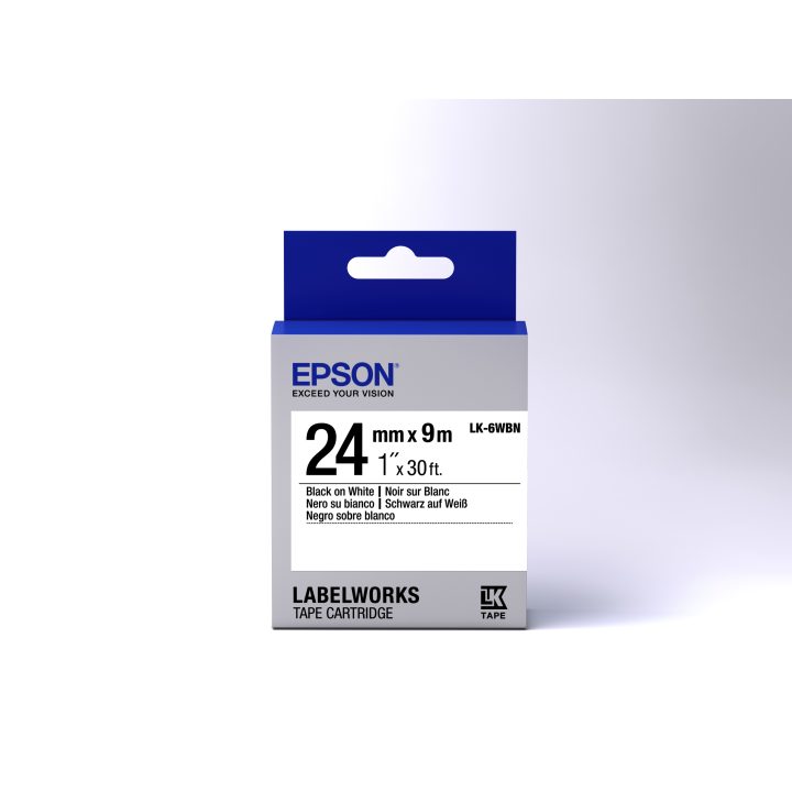 Epson Standard Tape - LK-6WBN Standard Black/White 24/9