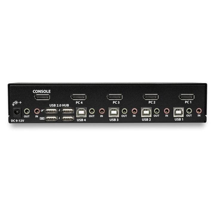 StarTech.com 4-Port DisplayPort KVM Switch - 4K 60Hz - Single Monitor…