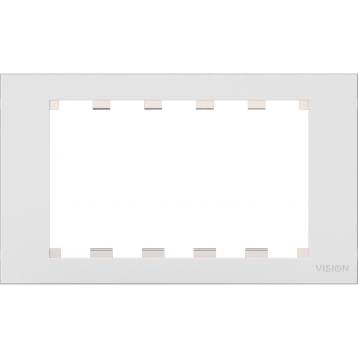 Componente de placa frontal AV modular Vision - moldura de dupla gang…