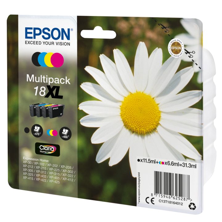 Epson Daisy 4-Color Multipack 18XL Claria Home Margarita Ink