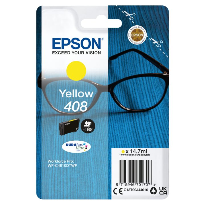 Epson Tinta amarilla 408 DURABrite Ultra Gafas