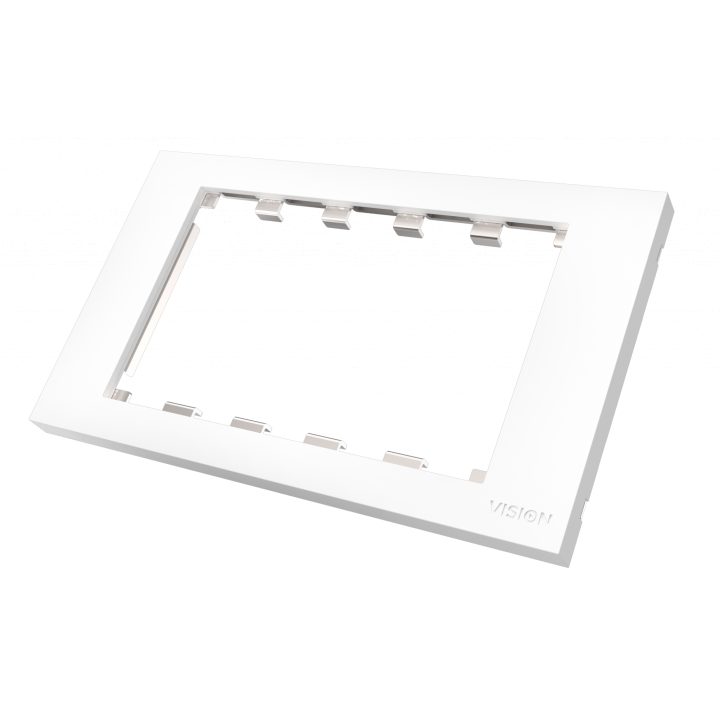 Vision Modular AV Faceplate Component - UK Double Gang Frame - Frame…