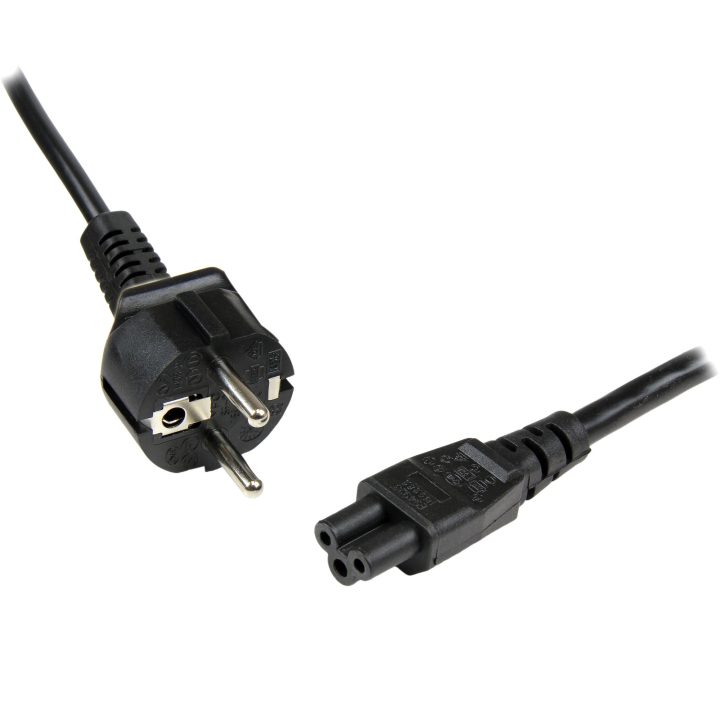 StarTech.com 1m Laptop Power Cable, EU Plug to C5, 2.5A 250V, 18AWG…