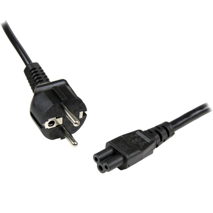 StarTech.com 1m Laptop Power Cable, EU Plug to C5, 2.5A 250V, 18AWG…
