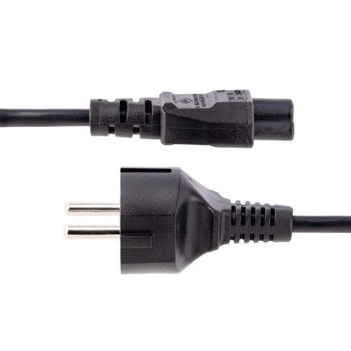 StarTech.com 1m Laptop Power Cable, EU Plug to C5, 2.5A 250V, 18AWG…
