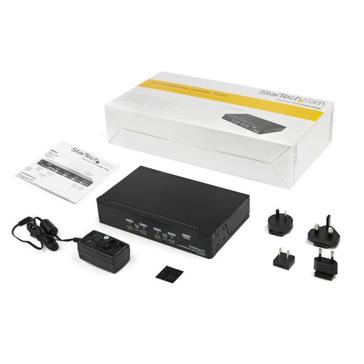 StarTech.com Switch Conmutador KVM de 4 Puertos DisplayPort - 4K 60Hz…