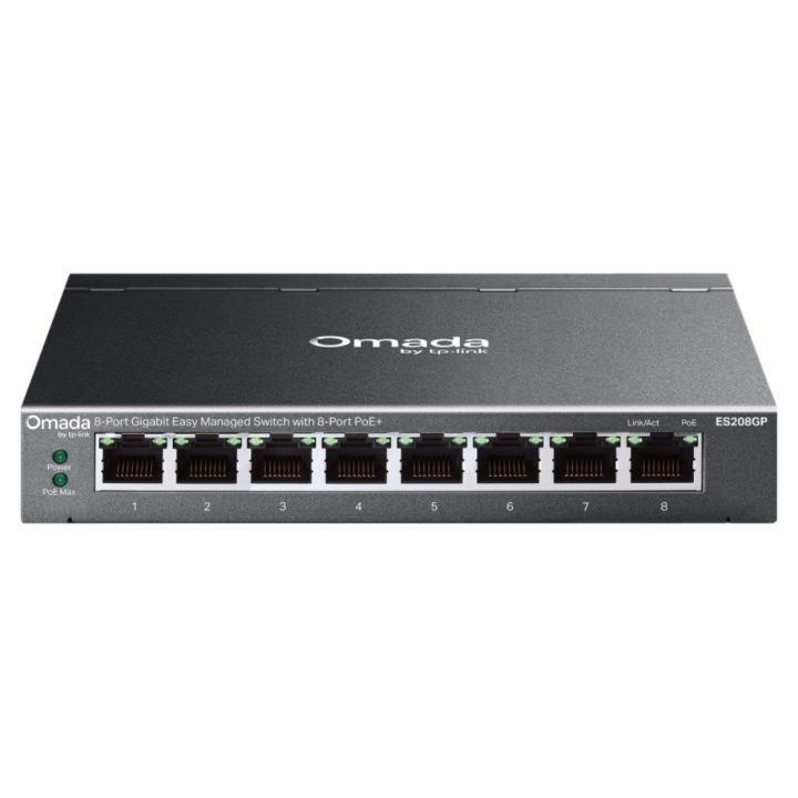 TP-Link Omada ES208GP Managed L2 Gigabit Ethernet (10/100/1000) Power…