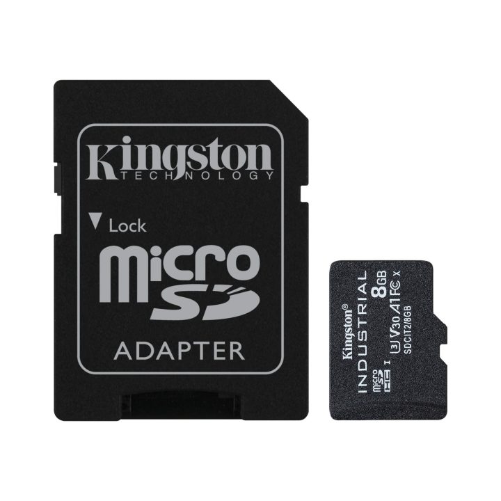 Kingston Technology 8GB microSDHC Industrial C10 A1 pSLC Card + SD…