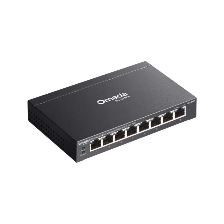 TP-Link Omada ES208GP Managed L2 Gigabit Ethernet (10/100/1000) Power…