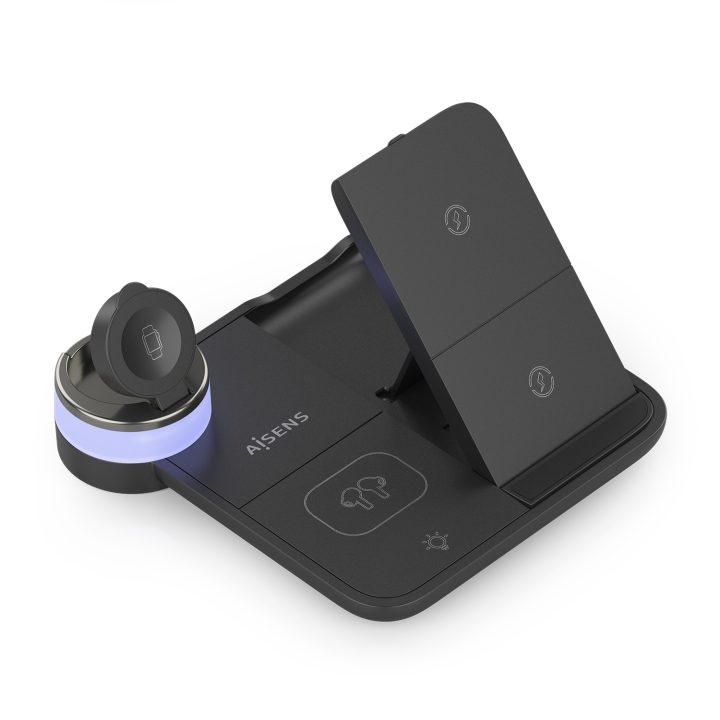 AISENS Cargador Inalambrico USB-C 4 en 1 De 15W Para Movil, Apple…