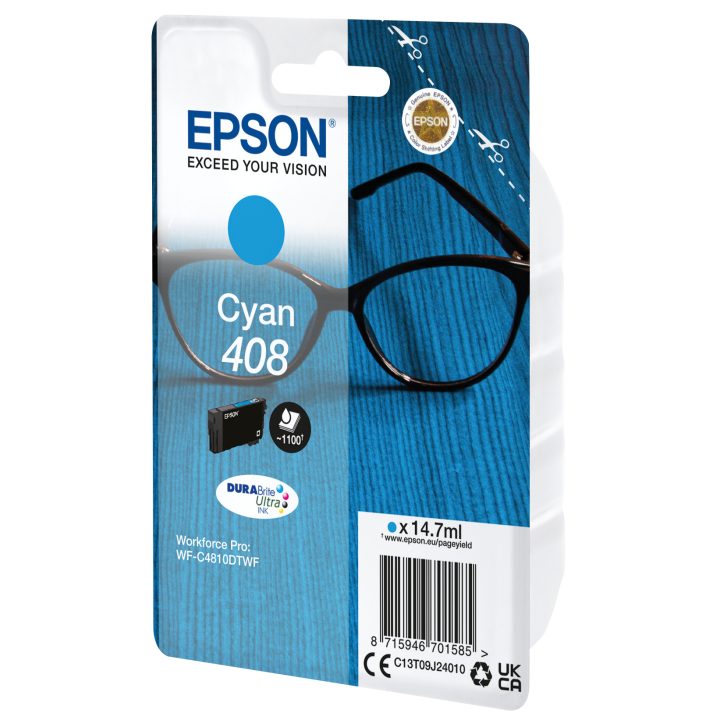 Epson Cyan Ink 408 DURABrite Ultra Glasses