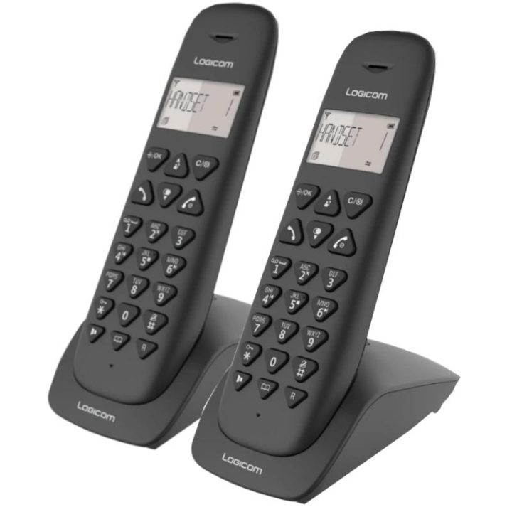 Logicom Vega 255T DECT Phone Black Duo (VEGA255T_DUO_NOIR)