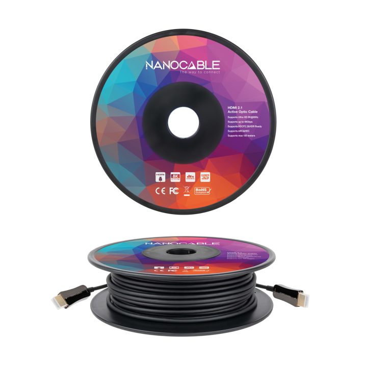 Nanocable Cabo HDMI V2.1 AOC 8K@60Hz 4K@120Hz 48Gbps A/M-A/M, Preto…
