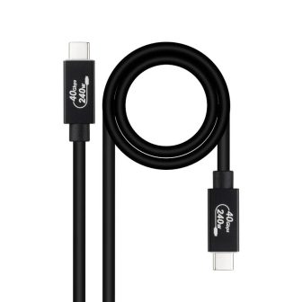 Nanocable Cable USB 4 Gen 3x2 40Gbps 5A/240W, USB-C/M-USB-C/M, Negro…