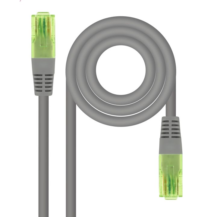 Nanocable Cat.6 UTP AWG26 CCA RJ45 Patch Cable, Gray, 25 cm