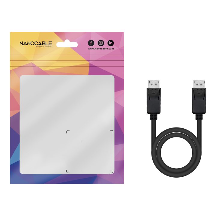 Nanocable Cable DisplayPort 1.2 CCS, DP/M - DP/M, Negro, 0.5 m