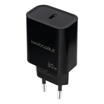 Nanocable Carregador USB-C PD 30W, Preto