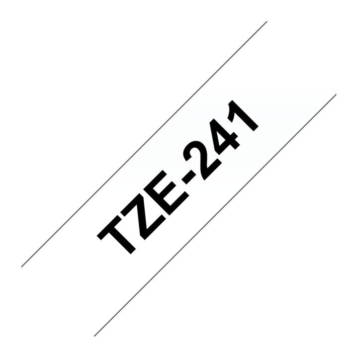 Brother TZE-241 Label Printer Tape Black on White