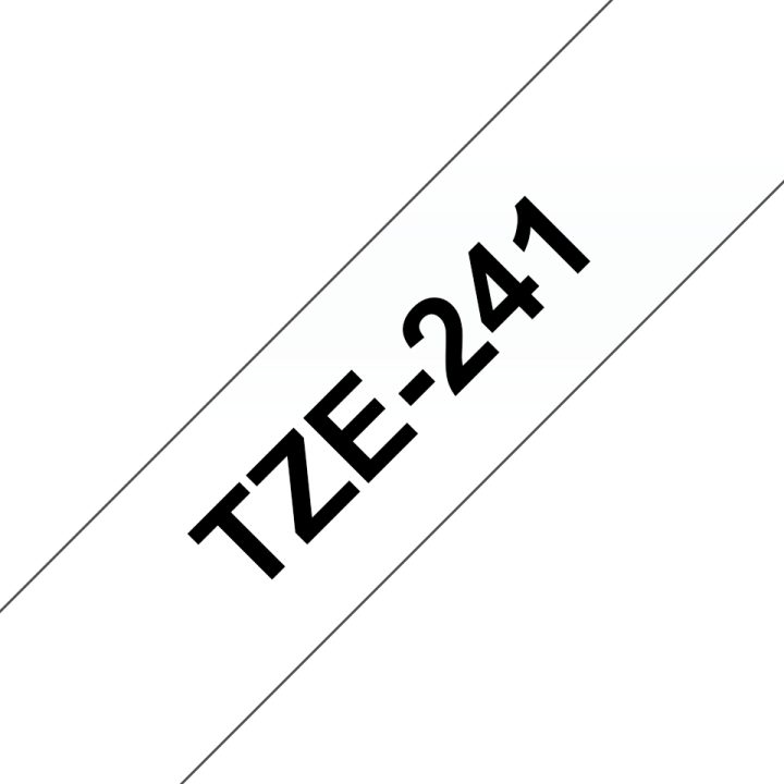Brother TZE-241 Label Printer Tape Black on White