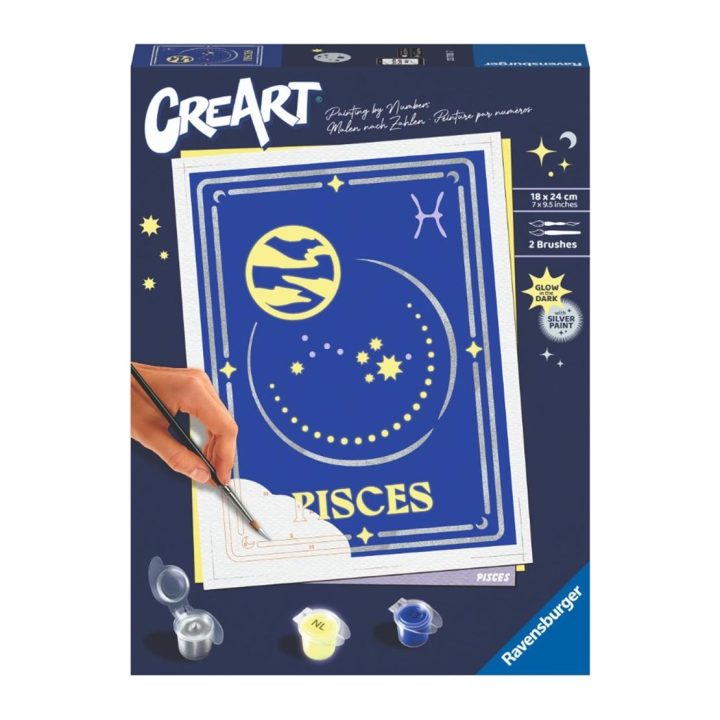 Ravensburger creart trend d zodiac: pisces paint by numbers kit…