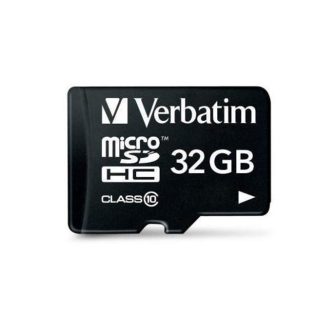 Cartão de memória micro SD Verbatim 32GB C10 + adaptador (44083)