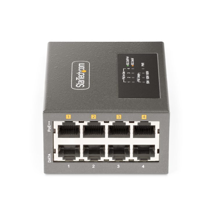 StarTech.com 4-Port PoE / PoE+ / PoE++ 802.3af/802.3at/802.3bt Switch…