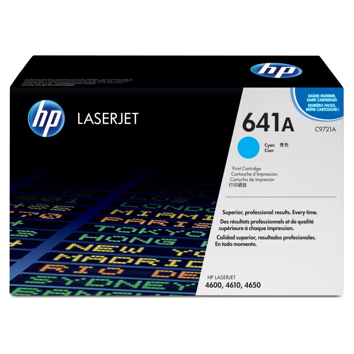 HP Cartucho de toner original LaserJet 641A ciano