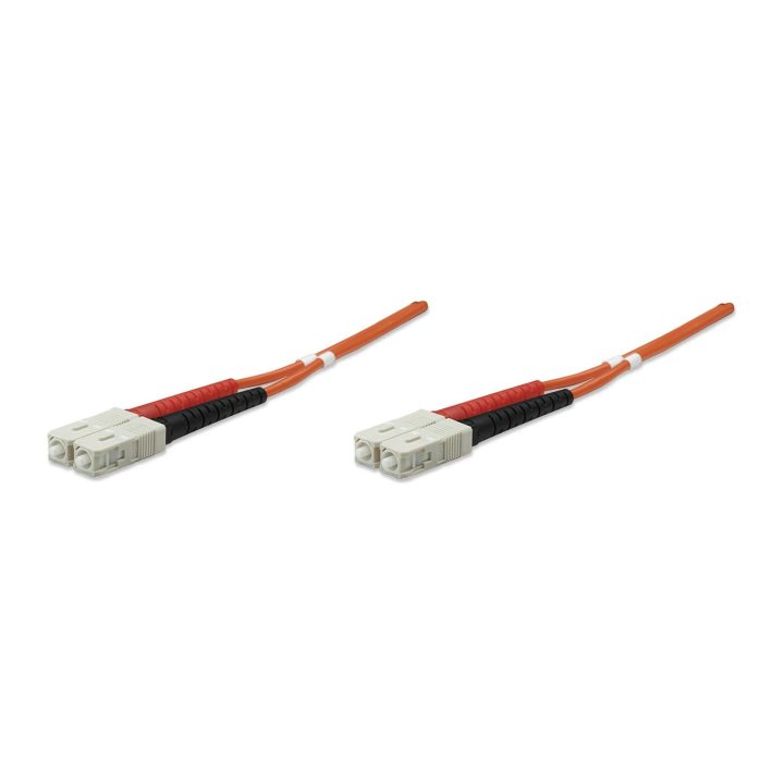 Intellinet 0,5m SC M/M Cabo de fibra óptica e InfiniBand Laranja