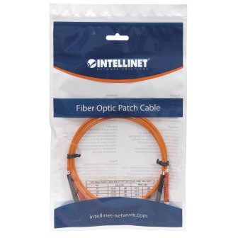 Intellinet 5.0m ST M/M Cabo de fibra óptica e InfiniBand 5 m Laranja