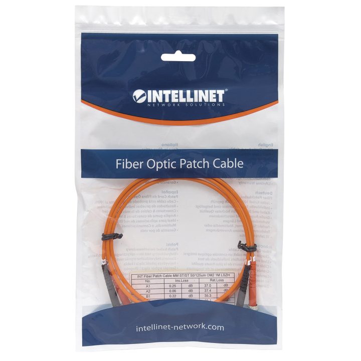 Intellinet 5.0m ST M/M Cable de fibra óptica e InfiniBand 5 m Naranja