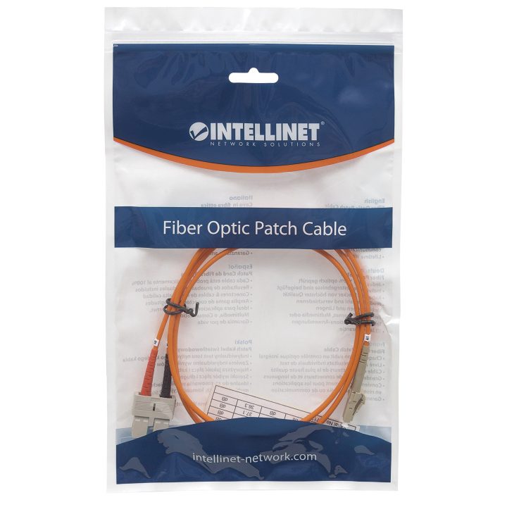 Intellinet 5m LC/SC Cable de fibra óptica e InfiniBand Naranja