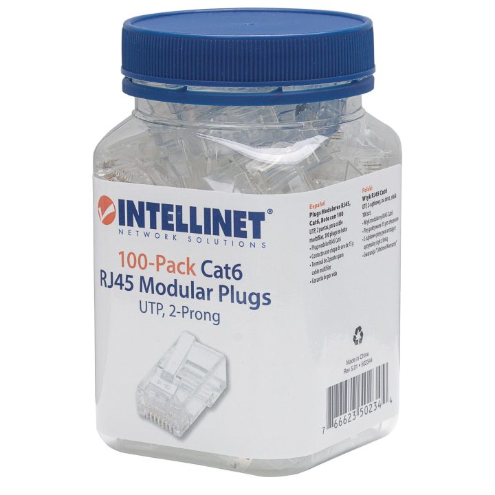 Intellinet 502344 RJ-45 Connector Transparent