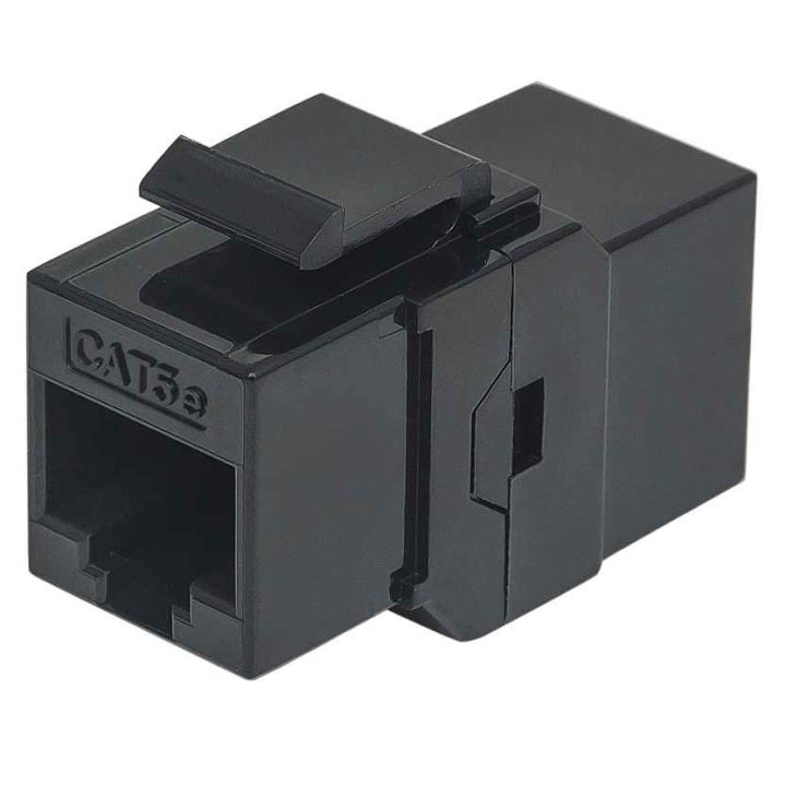 Intellinet RJ45 to RJ45 Coupler CAT5e Keystone Black UTP