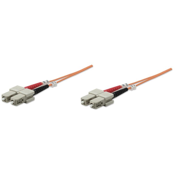 Intellinet 5m SC/SC Cabo de fibra óptica e InfiniBand Laranja