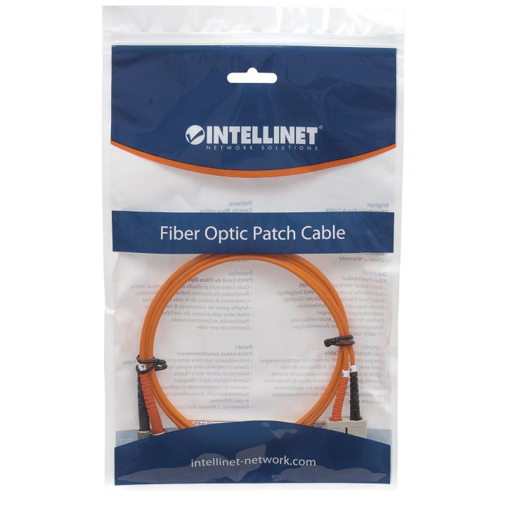 Intellinet ST/SC, 5m Cable de fibra óptica e InfiniBand Naranja