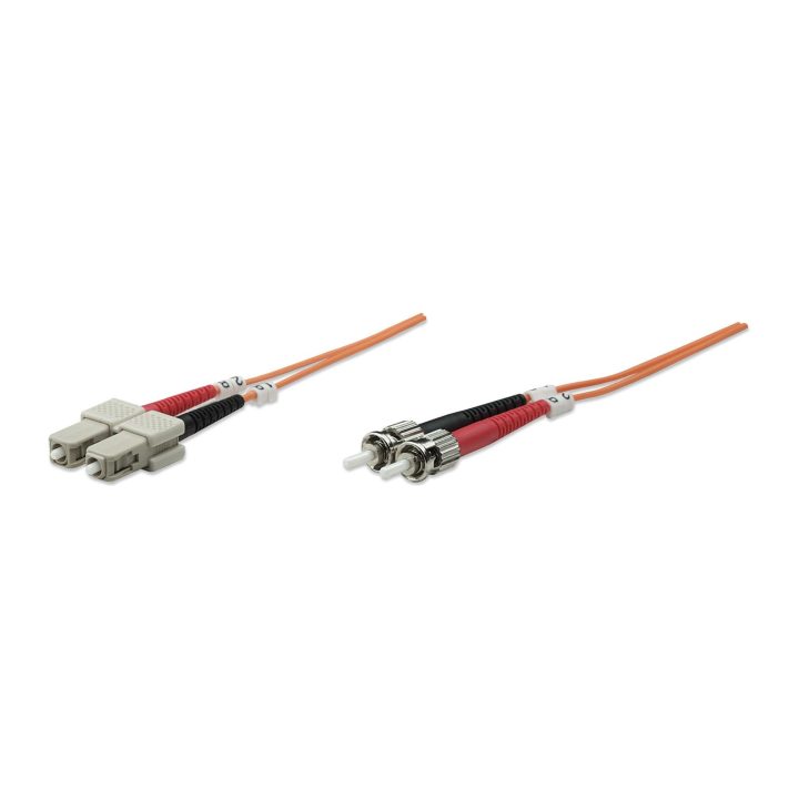 Intellinet ST/SC, 5m Cable de fibra óptica e InfiniBand Naranja