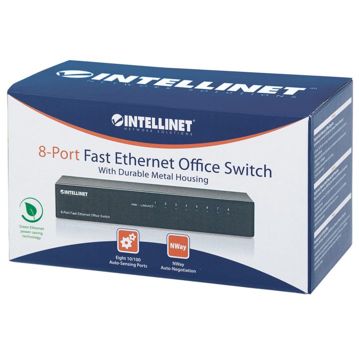 Intellinet 8-Port Fast Ethernet Office Switch Fast Ethernet (10/100)…